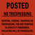 Posted No Trespassing (Red), Property Sign (Part#: POST1005)