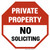 Private Property - No Soliciting, Property Sign (Part#: PRV1002)