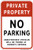 Private Property - No Parking - Unauthorized Vehicles Will Be Towed At Owner's Expense, Property Sign (Part#: PRV1011)