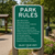 Example of Park Rules - Enjoy Your Visit",  Property Conduct Sign, Property Conduct Sign