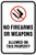 No Firearms Or Weapons Allowed On This Property, Property Conduct Sign (Part#: RUL1001)