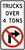 Movement Prohibition, Vehicle Class (3 line), MUTCD (Part#: SKR3-1d), MUTCD Lane  and Turn Control