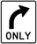 Mandatory Movement Lane Control - Right Turn Only, MUTCD Lane  and Turn Control