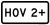HOV 2+ Lane (Plaque), MUTCD (Part#: SKR3-5cP)