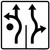 Advance Circular Intersection Lane Control - 2 Lanes (Left-Thru/Thru-Right), MUTCD (Part#: SKR3-8zf)