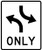 Two-Way Left Turn Only (Overhead), MUTCD (Part#: SKR3-9a)