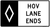HOV Lane Ends (Overhead, MUTCD Lane  and Turn Control