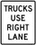 Trucks Use Right Lane, MUTCD (Part#: SKR4-5), MUTCD Pass & Slow Traffic
