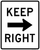 Keep Right (Text with Arrow), MUTCD Pass & Slow Traffic