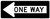 One Way (Left Arrow), MUTCD (Part#: SKR6-1L), MUTCD One Direction
