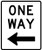 One Way (Left Arrow), Vertical, MUTCD (Part#: SKR6-2L), MUTCD One Direction