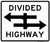 Divided Highway Crossing (Crossing Both Lanes), Vertical, MUTCD (Part#: SKR6-3), MUTCD One Direction
