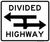 Divided Highway Crossing (Crossing One Lane), MUTCD One Direction, MUTCD One Direction