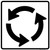 Roundabout Circulation (Plaque), MUTCD (Part#: SKR6-5P), MUTCD One Direction