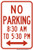 No Parking (Part Time), MUTCD