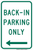 Back-In Parking Only, MUTCD  ADA & Accessible Parking