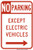 No Parking Except Electric Vehicles, MUTCD (Part#: SKR7-111), MUTCD No Parking