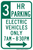 Electric Vehicles Only (3 Hour), MUTCD No Parking