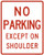 No Parking Except on Shoulder, MUTCD
