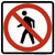 No Pedestrian Crossing (Symbol), MUTCD (Part#: SKR9-3), MUTCD Bike & Pedestrian