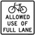 Bicycles Allowed Use Of Full Lane, MUTCD (Part#: SKR9-20), MUTCD Bike & Pedestrian