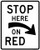 Stop Here On Red (Curved Right Arrow), MUTCD (Part#: SKR10-6aR), MUTCD Traffic Signals
