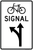 Bicycle Signal Mandatory Movement (Left & Thru Arrows), MUTCD Traffic Signals