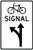 Bicycle Signal Mandatory Movement (Left & Thru Arrows), MUTCD (Part#: SKR10-41c), MUTCD Traffic Signals