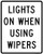 Lights On When Using Wipers, MUTCD (Part#: SKR16-5), MUTCD Rail & Other