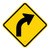 "Right Curve Ahead Warning" Sign (Part#: WRN1007)