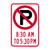 "No Parking 8:30 AM to 5:30 PM" Sign (Part#: PRK1001), Parking Sign