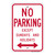No Parking Except Sundays and Holidays (Double Arrow), Parking Sign