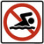 No Swimming, MUTCD (Part#: SKPS-061), MUTCD Prohibited Activity Sign - Water Restrictions