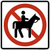 No Horses, MUTCD Prohibited Activity Sign - Trail & Land Restrictions