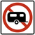 No Trailers,  MUTCD Prohibited Activity Sign - Vehicle & Parking Restrictions
