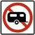 No Trailers, MUTCD (Part#: SKPS-040), MUTCD Prohibited Activity Sign - Vehicle & Parking Restrictions