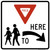 Yield Here to School Crossing (Right Arrow), MUTCD (Part#: SKR1-5aR), MUTCD School