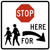 Stop Here to School Crossing (Right Arrow), MUTCD (Part#: SKR1-5cR), MUTCD School