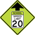School Speed Limit 20 MPH Ahead Sign,  MUTCD School