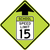 School Speed Limit 15 MPH Ahead Sign,  MUTCD School