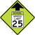 School Speed Limit 25 MPH Ahead Sign,  MUTCD School