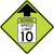 School Speed Limit 10 MPH Ahead Sign,  MUTCD School