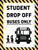 School Bus Drop Off Only A-Frame Sign Insert - 18x24