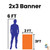 Custom Pole Pocket Single Side Pair, 18oz Banner (Part#: PLPKT2)