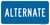 "Alternate Auxiliary Plaque, MUTCD Sign" (Part#: SKM4-1P)", 24x12, 36x18, Blue / White (Interstate Routes)