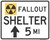 "Fallout Shelter Directional Sign, MUTCD Sign" (Part#: SKEM4-1b), 30x24