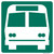 "Bus Station Symbol Sign, MUTCD Sign" (Part#: SKI3-6), 24x24, 30x30
