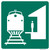 "Train Station Symbol Sign, MUTCD Sign" (Part#: SKI3-7), 24x24, 30x30