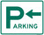 "Parking Area Directional Sign (Left Arrow), MUTCD Sign" (Part#: SKD4-1-L), 30x24