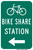 "Bicycle Sharing Station Directional Sign (Left Arrow), MUTCD Sign" (Part#: SKD4-4L),18x12
